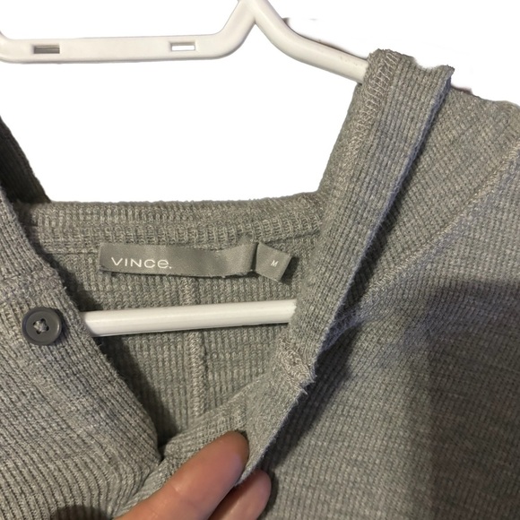 Vince Slub hooded Henley M Grey - Picture 3 of 5